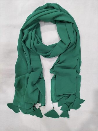 Plain Chiffon Tassels - White Plain Chiffon Tassels - White