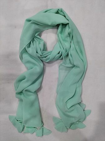 Plain Chiffon Tassels - White