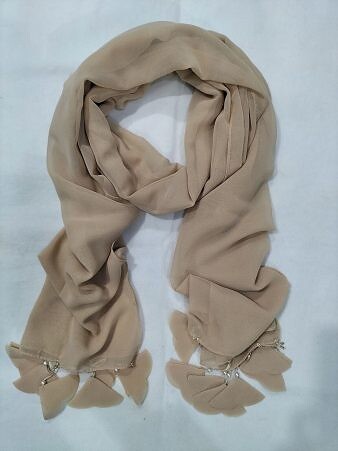 Plain Chiffon Tassels - White Plain Chiffon Tassels - White