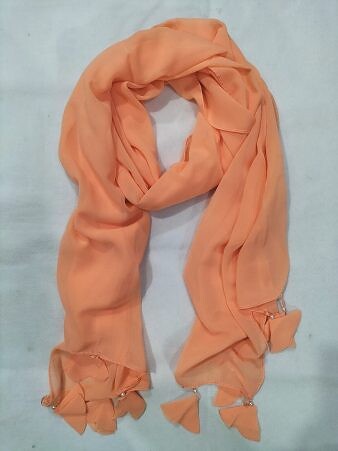 Plain Chiffon Tassels - White