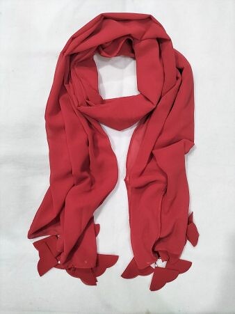 Plain Chiffon Tassels - White Plain Chiffon Tassels - White