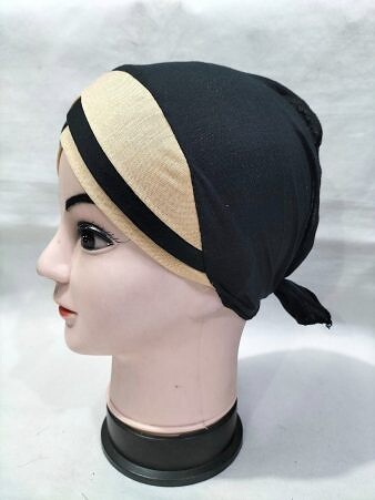 Plain Criss Cross Tie Back Bonnet - Fawn Plain Criss Cross Tie Back Bonnet - Fawn