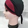 Plain Criss Cross Tie Back Bonnet - Maroon Plain Criss Cross Tie Back Bonnet - Maroon
