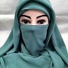 Plain Niqab Ready to Wear - Pine Green