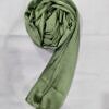 Crinkle Silk Scarf - Fern Green