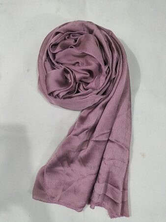 Crinkle Silk Scarf - Mauve