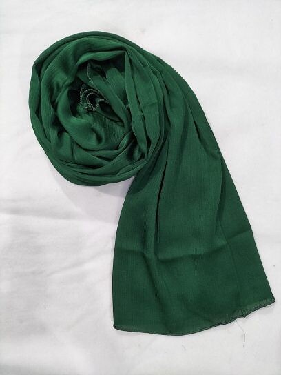 Crinkle Silk Scarf - Sea Green
