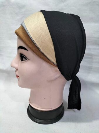 Fancy Tie Back Bonnet - Caramel Brown and Golden