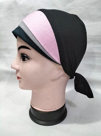 Fancy Tie Back Bonnet - Pine Green and Baby Pink Fancy Tie Back Bonnet - Pine Green and Baby Pink