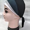 Fancy Tie Back Bonnet - White and Green