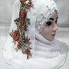 Pearl Floral Ready to Wear with 3D Flower Bunch - White Pearl Floral Ready to Wear with 3D Flower Bunch - White