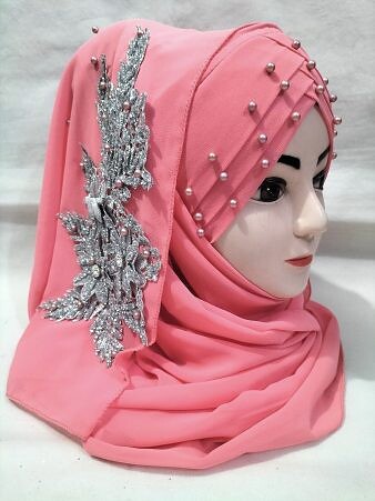 Pearl Floral Ready to Wear with Silver Bunch - Rose Pink Pearl Floral Ready to Wear with Silver Bunch - Rose Pink