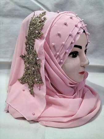 Pearl Ready to Wear with Golden Bunch - Blush Pink