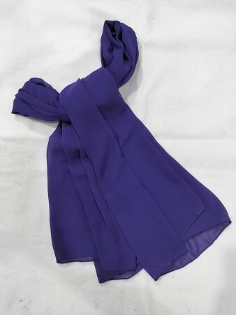 Plain Chiffon Scarf - Iris