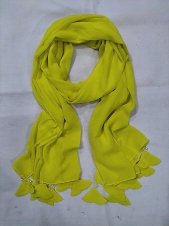 Plain Chiffon Tassels - Neon Yellow
