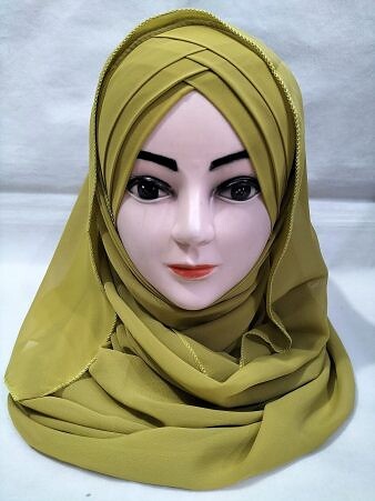 Plain Criss Cross Ready To Wear - Olive Green