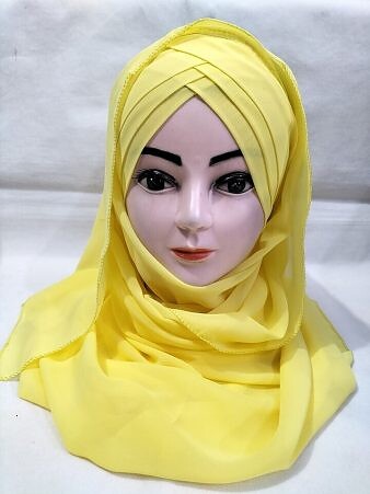 Plain Criss Cross Ready To Wear - Yellow