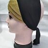 Shimmer Criss Cross Tie Back Bonnet - Golden