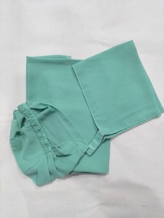 Three Piece Matching Hijab Set - Light Turquoise