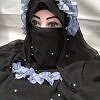 Fancy Crown with Niqab Ready to Wear - Turquoise Fancy Crown with Niqab Ready to Wear - Turquoise