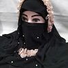 Fancy Crown with Niqab Ready to Wear - Peach