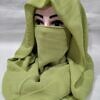 Plain Niqab Ready to Wear - Olive Green