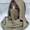 Plain Niqab Ready to Wear - Sage Green