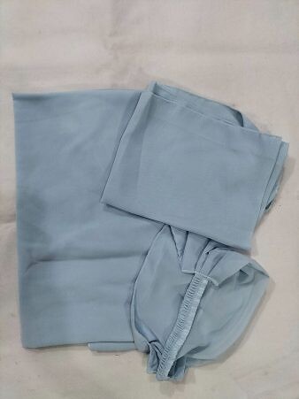 Three Piece Matching Hijab Set - Baby Blue