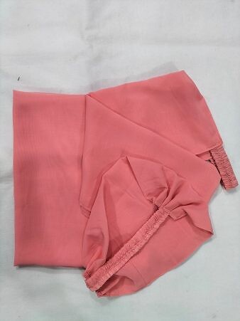Plain Three Piece Matching Hijab Set - Coral Peach