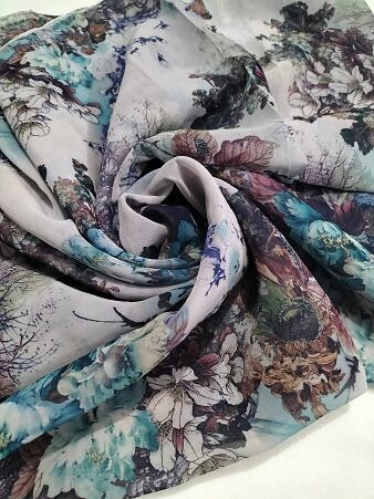 Chiffon Square Scarf - Print 4