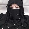 Fancy Crown with Niqab Ready to Wear - Black