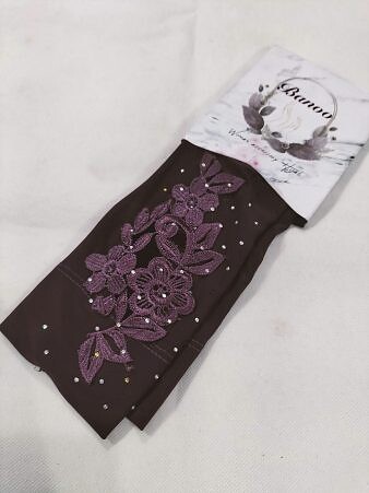 Floral Bunch Sleeves - Burgundy