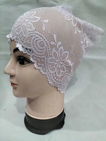Lace Hijab Band - Light Pink