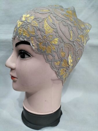 Lace Hijab Band - Nude