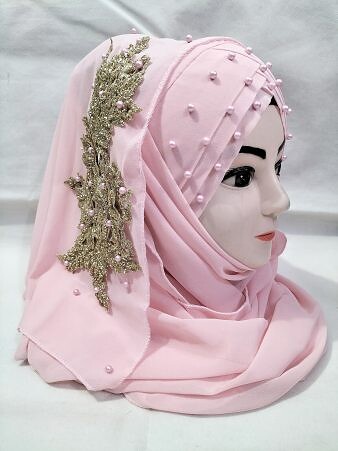 Pearl Ready to Wear with Golden Bunch - Light Turquoise