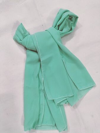 Plain Chiffon Scarf - Light Turquoise Plain Chiffon Scarf - Light Turquoise