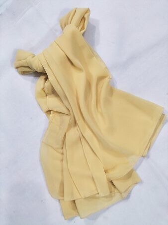 Plain Chiffon Scarf - Light Yellow Plain Chiffon Scarf - Light Yellow