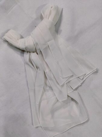 Plain Chiffon Scarf - Off-white Plain Chiffon Scarf - Off-white