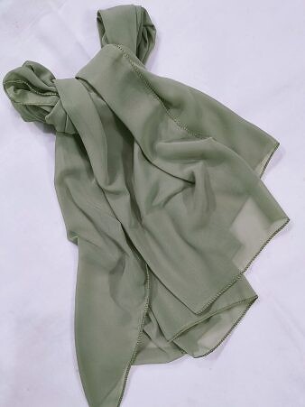 Plain Chiffon Scarf - Light Turquoise Plain Chiffon Scarf - Light Turquoise