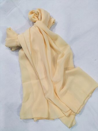Plain Chiffon Scarf - Vanilla Plain Chiffon Scarf - Vanilla