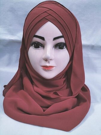 Plain Criss Cross Ready To Wear - Cinnamon Brown