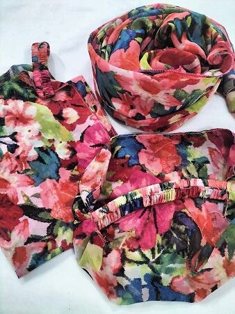 Printed Three Piece Matching Hijab Set - Print 2 Printed Three Piece Matching Hijab Set - Print 2