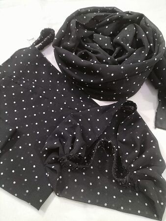 Printed Three Piece Matching Hijab Set - Print 2