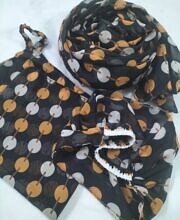 Printed Three Piece Matching Hijab Set - Print 2