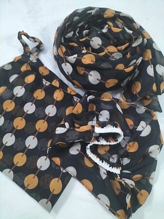 Printed Three Piece Matching Hijab Set - Print 2 Printed Three Piece Matching Hijab Set - Print 2