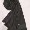 Silk Plain Hijab - Black