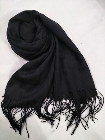 Cashmere Lawn Hijab - Black