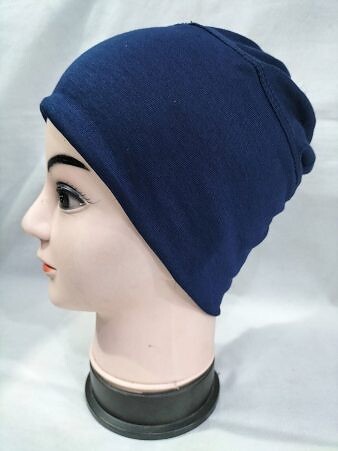 Elastic Tube Cap - Navy Blue