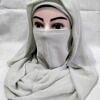 Plain Niqab Ready to Wear - Ash White