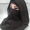 Plain Niqab Ready to Wear - Dark Brown
